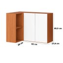 Ver imagem 4 de Armário Aéreo Canto 100% Mdf 2 Portas com Nicho Claire Cinamomo/branco