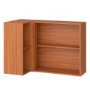 Ver imagem 2 de Armário Aéreo Canto 100% Mdf 2 Portas com Nicho Claire Cinamomo/branco