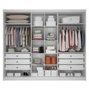 Ver imagem 2 de Guarda Roupa Casal Linea 6 Portas 6 Gavetas Neve com Nicho – Novo Horizonte