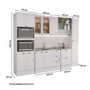 Ver imagem 5 de Armário de Cozinha Completa com Balcão Milla Clea Carraro Branco