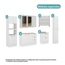 Ver imagem 4 de Armário de Cozinha Completa com Balcão Milla Clea Carraro Branco