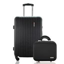 Ver imagem 1 de Kit Mala de Viagem Média 23kg Despachada Rígida Rodas 360º Cadeado Segredo com Frasqueira Gladiador