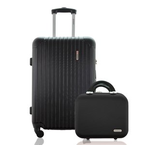 Kit Mala de Viagem Média 23kg Despachada Rígida Rodas 360º Cadeado Segredo com Frasqueira Gladiador 