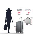 Ver imagem 7 de Kit Mala de Viagem Média 23kg Despachada Rígida Rodas 360º Cadeado Segredo com Frasqueira Gladiador