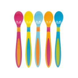 Kit 5 Colheres Coloridas Divertidas Para Bebê - Buba - 2