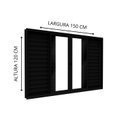 Ver imagem 3 de Janela Veneziana de Alumínio 4 Folhas Móveis e 2 Folhas Fixas 120x150cm Lucasa Ideale Preto
