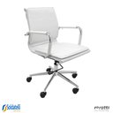 Ver imagem 2 de Kit 2 Cadeiras Office Valencia Pu Baixa Preta e Branca - Rivatti
