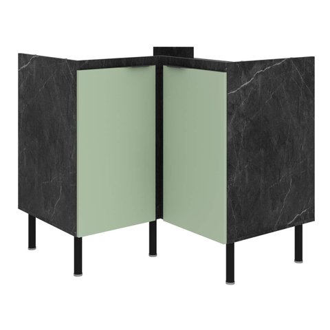 Balcão de Canto P/cozinha 90cm 2 Portas Nanda Tecnomóbili