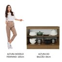 Ver imagem 6 de Balcão de Pia Cozinha 2 Portas (Com Tampo) Rustic/Branco Agata Madesa