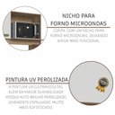 Ver imagem 4 de Armário de Cozinha Compacta Fidelitá Malta 122cm 4 Portas 1 Gaveta sem Tampo e Fundo Castani/off-