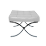 Banqueta Barcelona Base Inox Couro Natural Legitimo:branco - 3