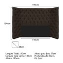 Ver imagem 4 de Kit Cabeceira e Calçadeira Baú Casal Everest P02 140cm Corano - Doce Sonho Móveis Marrom