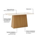 Ver imagem 5 de Conjunto Sala de Jantar Mesa Dora 160cm Tampo MDF e Vidro Canto Reto 6 Cadeiras Tainá