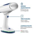 Ver imagem 3 de Passadeira a Vapor Portátil Dobrável Bivolt 200ml Vp-10-Db Branco/Azul - Mondial