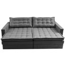 Ver imagem 6 de Sofá sem Caixa Retrátil Baú 1,80m Cama Inbox Secret Suede Velusoft Cinza