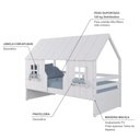Ver imagem 4 de Cama Casinha Encantada Madeira Maciça Branco Megamobilia