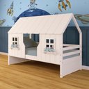 Ver imagem 1 de Cama Casinha Encantada Madeira Maciça Branco Megamobilia