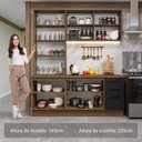 Ver imagem 7 de Armário de Cozinha Compacta 190cm com Cristaleira Agata Madesa Rustic Preto
