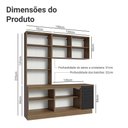 Ver mais imagens de Armário de Cozinha Compacta 190cm com Cristaleira Agata Madesa Rustic Preto