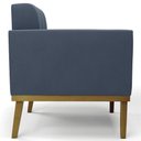 Ver mais imagens de Poltrona Decorativa Base Madeira Castanho Ana Suede Azul Marinho - Ibiza