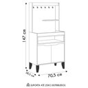 Ver imagem 3 de Armário Cozinha Cantinho do Café Flow 2 Portas 71cm Ej Móveis