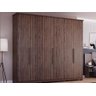 Guarda Roupa 100% Mdf Panan Itaunas 6 Portas 4 Gavetas C/ Pés:cinamomo com Espelho - 1