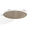Ver imagem 6 de Mesa Cozinha Elma Premium Madeira Maciça C/ Tampo Madeirado C/ Vidro 105x105cm e 4 Cadeiras Lola