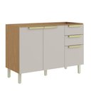 Ver imagem 1 de Balcão de Cozinha Itaiaia 3 Portas 2 Gavetas Off White New Porto sem Tampo