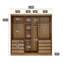 Ver imagem 5 de Modulo de Casal Safira para Guarda Roupa em MDF com 6 Portas e 8 Gavetas Una Mobília
