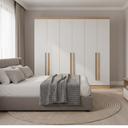 Ver imagem 1 de Modulo de Casal Safira para Guarda Roupa em MDF com 6 Portas e 8 Gavetas Una Mobília