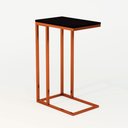 Ver imagem 3 de Mesa Lateral Encaixe Elena Cobre e Tampo Preto Asturias - Cor: Preto