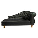 Ver imagem 2 de Sofá Chesterfield Elisabeth Divã 1,43m- Corano preto/ decoração, sala, consultório, psicólogo