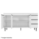 Ver imagem 3 de Balcão de Pia Andréia 160cm Amêndoa Branco - Ajl