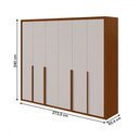 Ver imagem 4 de Guarda-roupa Casal Imperatore 6 Portas 6 Gavetas 100% Mdf 81668.282 Frassino/off White - Móveis Lopa