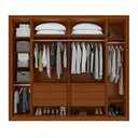 Ver imagem 3 de Guarda-roupa Casal Imperatore 6 Portas 6 Gavetas 100% Mdf 81668.282 Frassino/off White - Móveis Lopa