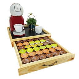 Bandeja Porta Cápsulas 41x40 Dolce Gusto Natural 36 Unidades - 2