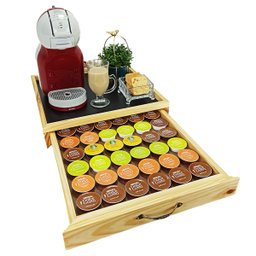 Bandeja Porta Cápsulas 41x40 Dolce Gusto Natural 36 Unidades - 1
