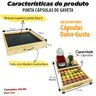Bandeja Porta Cápsulas 41x40 Dolce Gusto Natural 36 Unidades - 6