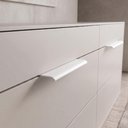Ver imagem 1 de Kit 5 Puxador Porta Gavat Móveis Cozinha Drop Alúminio 200mm - Branco