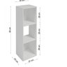 Estante de Livros 3 Nichos em Mdf Branco - 3