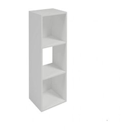 Estante de Livros 3 Nichos em Mdf Branco - 1