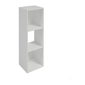Estante de Livros 3 Nichos em Mdf Branco