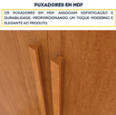 Ver imagem 4 de Guarda Roupa Amsterdam 4 Pts com Espelho e Pés - Cinamomo - Móveis Tcil