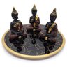 Kit Decor Trio Buda da Sabedoria Tailandês Bandeja em Vidro - 1