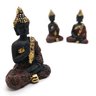 Kit Decor Trio Buda da Sabedoria Tailandês Bandeja em Vidro - 5