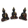 Kit Decor Trio Buda da Sabedoria Tailandês Bandeja em Vidro - 3