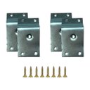 Ver imagem 1 de Chapinha Chapa Base Inclinada com Parafusos para Pé Palito Zincado:Kit 4