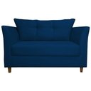 Ver imagem 3 de Namoradeira Isis Suede Azul Marinho - Belliv Decor