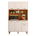 Ver imagem 2 de Armário de Cozinha Compacta New Livia 6 Portas 1 Gaveta - Freijó Uv/off Acetinado Poliman