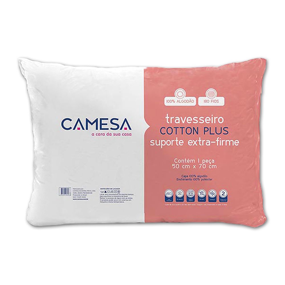 Travesseiro Suporte Extra-Firme 50X70Cm Cotton Plus - 2